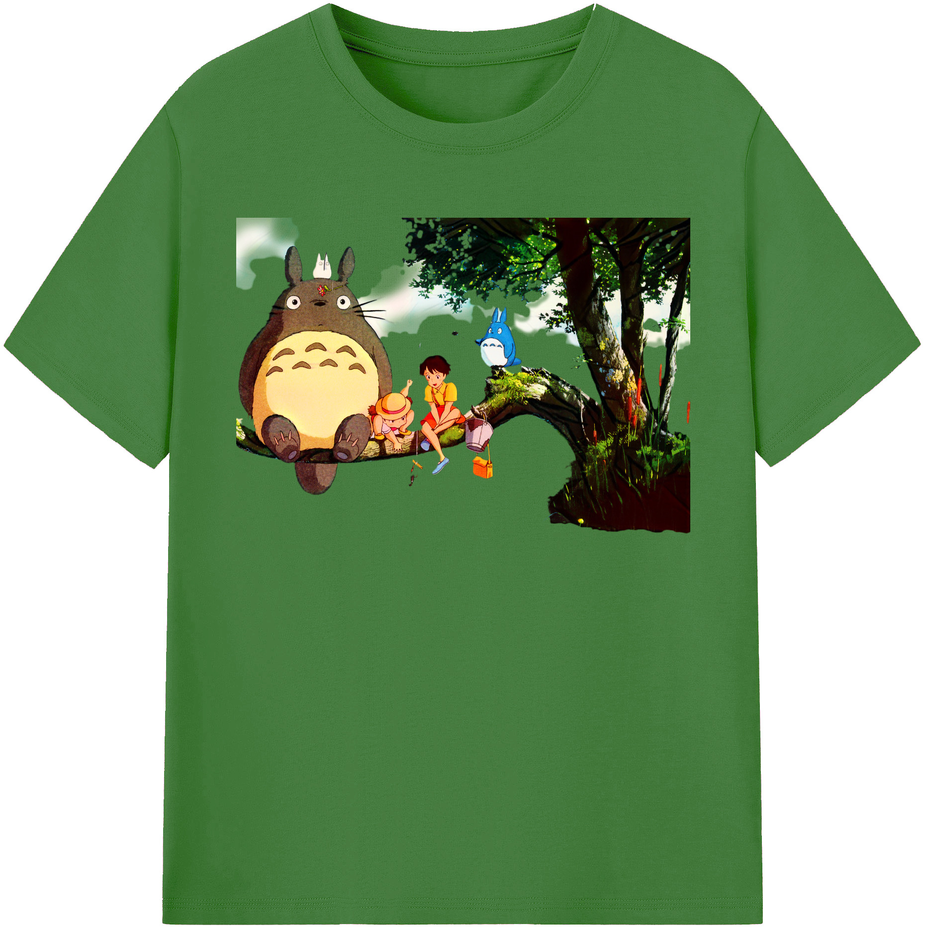 （画像用） となりのトトロ 草壁メイ 草壁サツキ My Neighbor Totoro Satsuki Kusakabe Mei Kusakabe レディースカジュアルプリントTシャツ（綿100％）